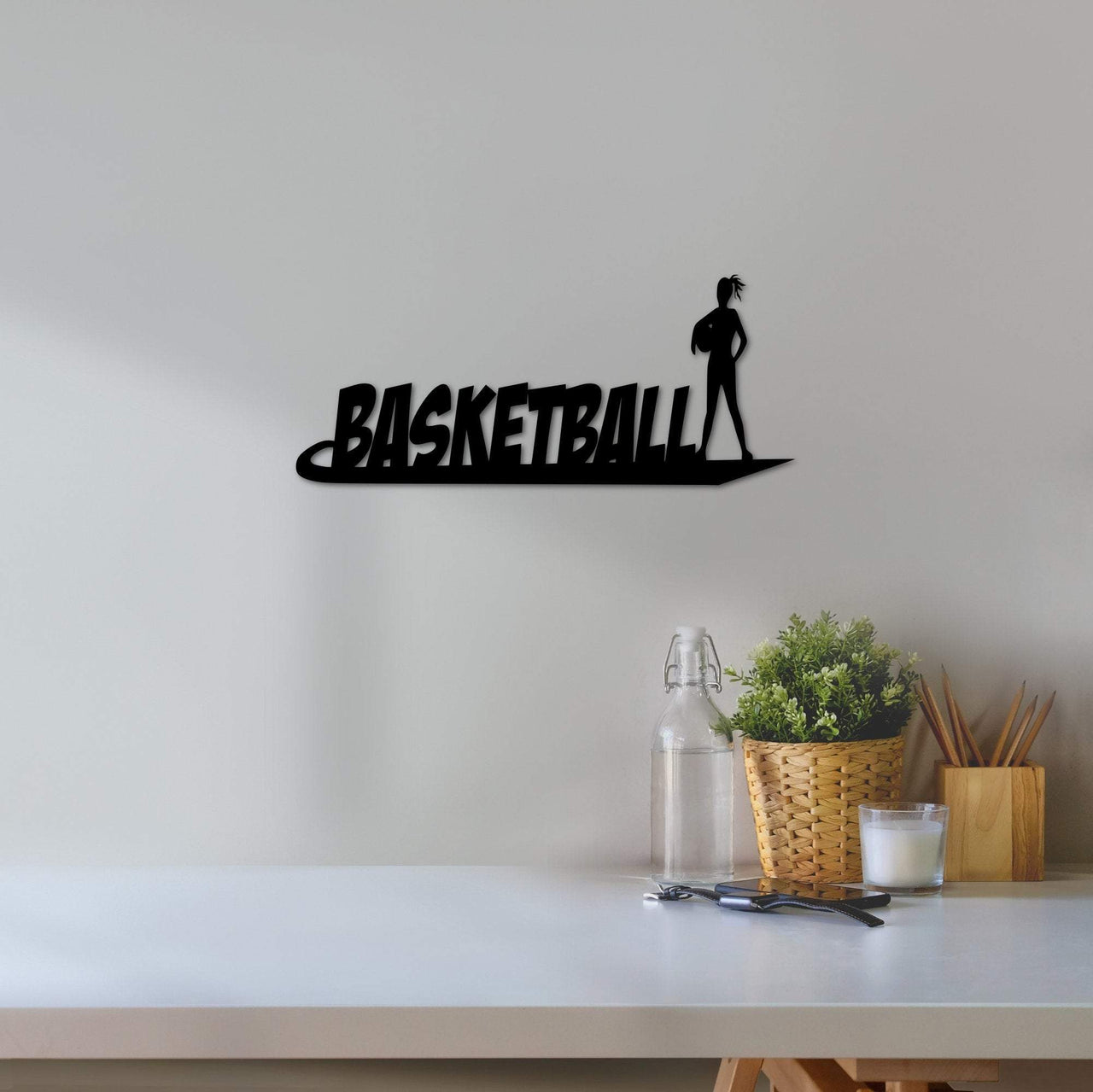 Girls Basketball Sign | Metal Sports Decor | Basketball Coach Gift | Basketball Sign | Sports Sign | Girls Room Decor | Basketball Decor