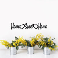 Thumbnail for Home Sweet Home Sign | Metal Cutout Word Art | Heart Decor | Words for the Wall | Cursive Sign | Entryway Decor | Kitchen Sign| Home Sign