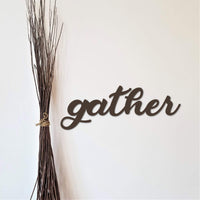 Thumbnail for Gather Metal Word | 2 FT | Gather Sign for the Kitchen | Metal Gather Sign | Metal Sayings for the Wall | Dining Room Decor | Gallery Wall