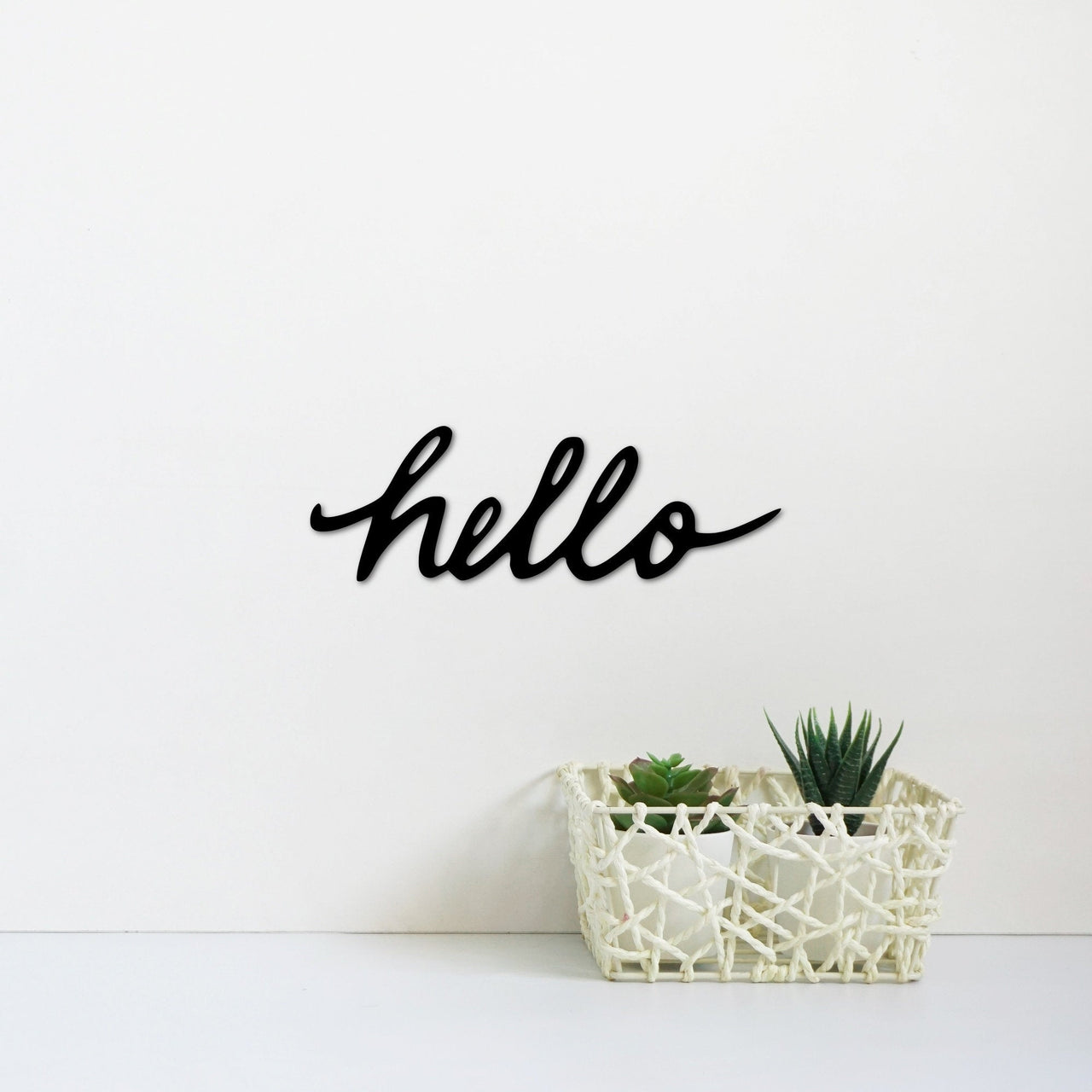 Metal Hello Sign | Script Words for the Wall | Metal Rustic Word Art | Hello Sign | Front Porch Decor | Entryway Sign | Hello for Wreath