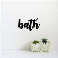 Thumbnail for Bath Word Sign | Wall Decor Metal Art | Bath Gifts | Bathroom Decor for the Wall | Metal Word Art | Master Bedroom Bathroom Accessories