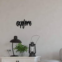 Thumbnail for Explore Sign | Metal Wall Art | Travel Sign | Adventure Decor | Travel Gift | Explore Decor | Metal Wall Words for the Wall | Memory Decor