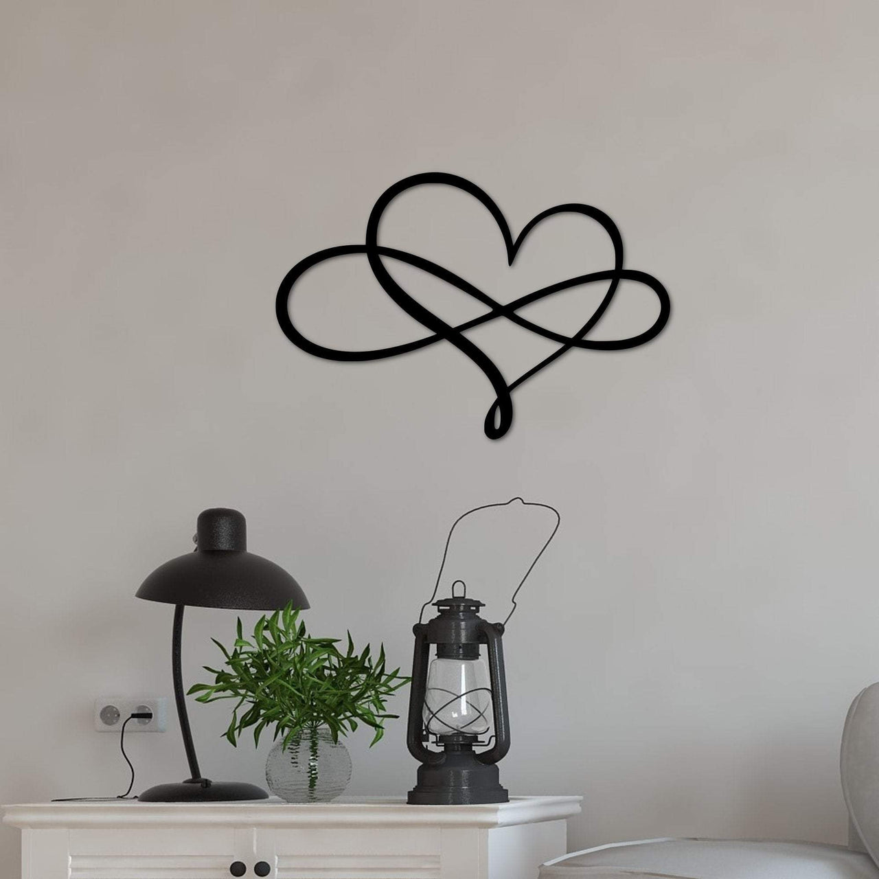 Modern Heart Infinity Sign | Love Decor | Wedding Gift | Infinity Love Symbol | Engagement Gift | Master Bedroom Decor | Gift for Couple