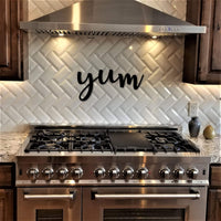 Thumbnail for Yum Sign | Metal Word Art | Kitchen Sign | Dining Room Decor | Metal Yum Sign | Yum Metal Word | Kitchen Decor | Word Signs