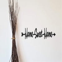 Thumbnail for Home Sweet Home Sign | Metal Wall Art | Arrow Wall Decor | Cutouts with Sayings | Metal Word Art | Cursive Words | Split Arrow | Word Arrow