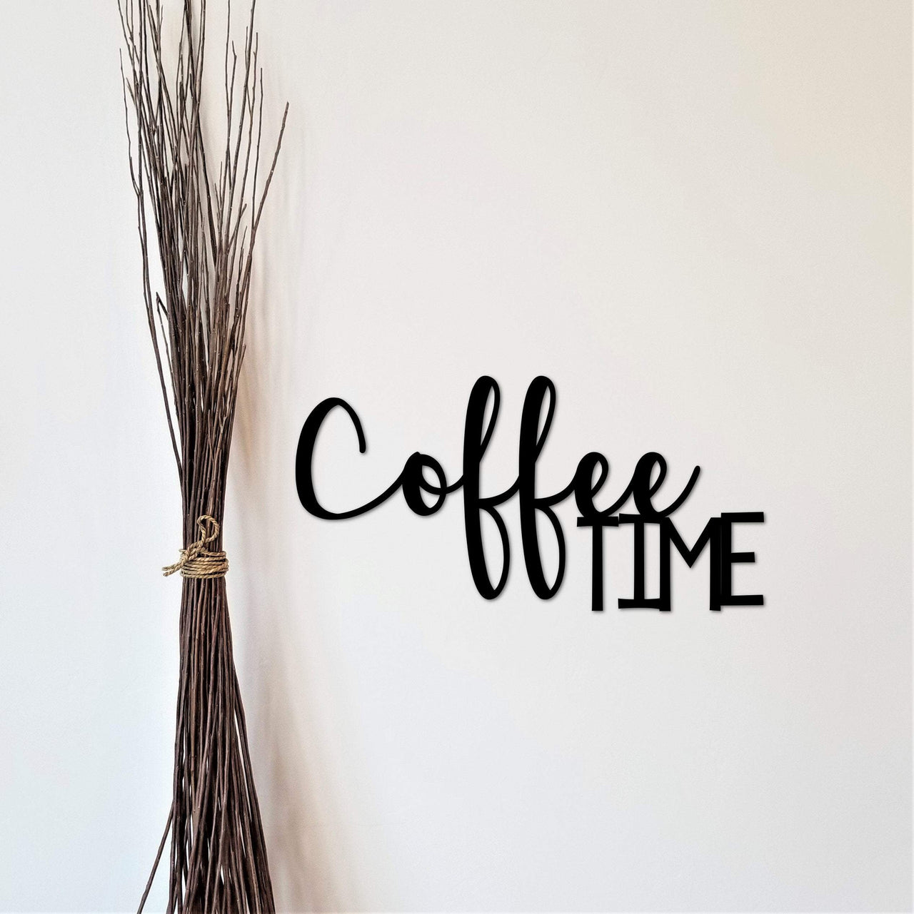 Coffee Time Metal Sign | Coffee Decor | Kitchen Wall Decor | Coffee Sign | Metal Wall Letters | Coffee Lover&#39;s Gift | Office Decor