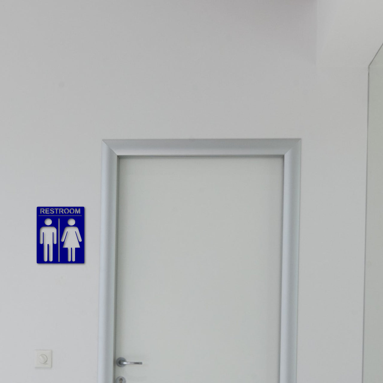 Metal Restroom Sign | Restroom Door Sign | Restroom Decor | Bathroom Accessories | Restroom Art | Restroom People | Unisex Bathroom Art