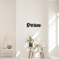 Thumbnail for Dream Metal Word Art |  Motivational Wall Sign | Office Decor | Kids Room Decor | Metal Cursive Dream Sign | Script Word for the Wall