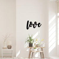 Thumbnail for Script Love Sign | Metal Wall Art | Love Decor | Wedding Decor | Master Bedroom Decor | Love Wall Decor | Metal Word Art Cutout | Love Sign