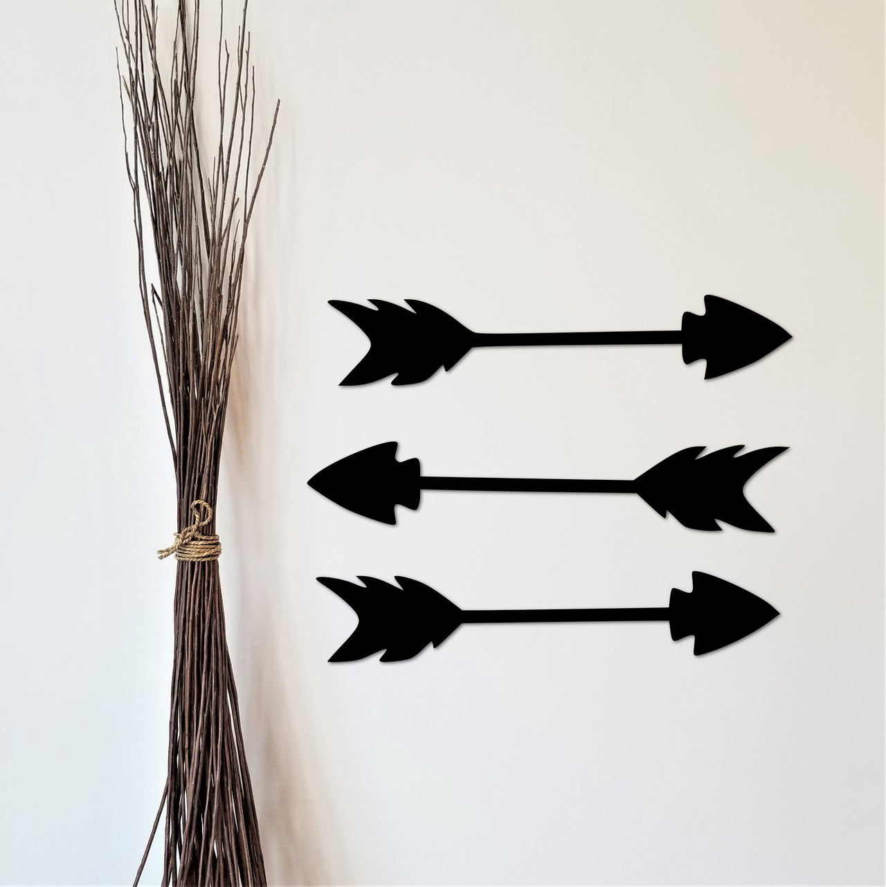 Metal Arrow Wall Art | Group of 3 Arrows | Arrows for Wall | Bathroom Decor | Bedroom Decor | Single Arrows Wall Decor |Gallery Wall Decor