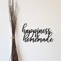 Thumbnail for Happiness is Homemade Sign | Metal Home Decor | Kitchen Decor | Metal Words for the Kitchen | Cursive Saying | Quote for Kitchen Wall