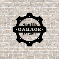 Thumbnail for Name Garage Sign with Est Year | Custom Metal Wall Art | Personalized Birthday or Christmas Gift for Husband, Dad, Brother or Boyfriend