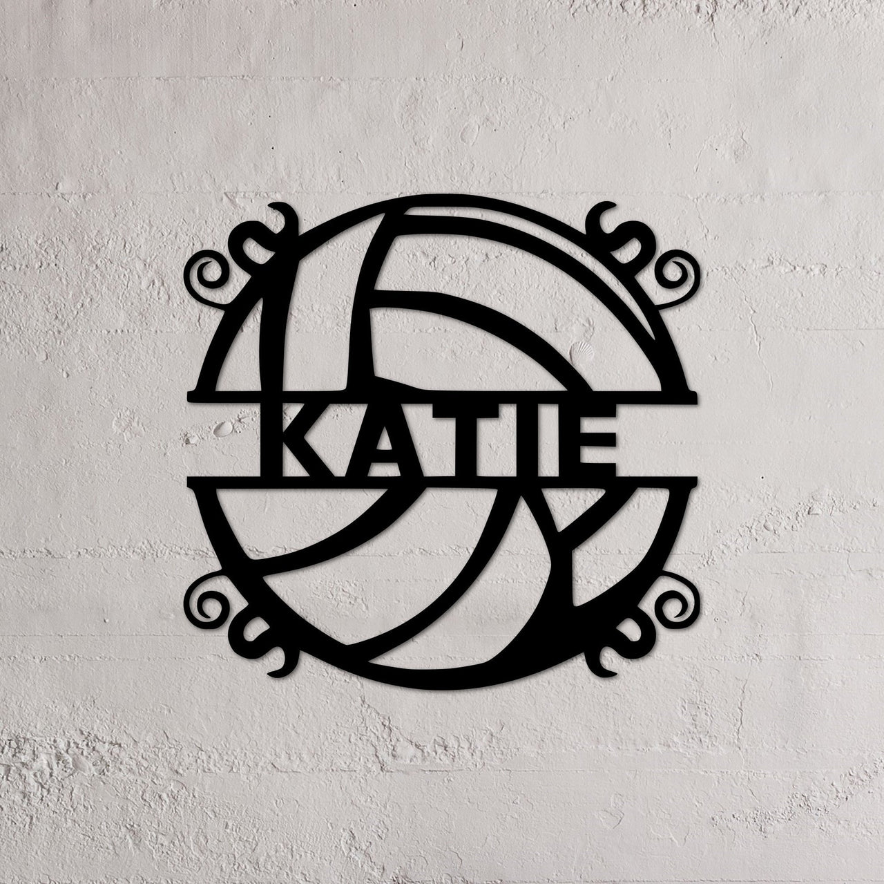 Custom Volleyball Name Sign | Metal Volleyball Name Wall Art | Sports Decor | Kids Room Decor | Personalized Teen Birthday Gift Idea