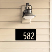 Thumbnail for Rectangle Metal Address Sign | Horizontal Metal House Numbers | Address Plate | Home Address Sign | Modern Address Numbers Cutout of Metal