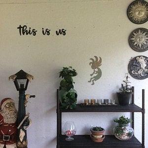 Metal This is Us Sign | Metal Words Cutout | Script Words for the Wall | Rustic Word Art Sign | Cursive Metal Thick Words for Wall Grouping