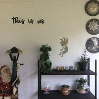Thumbnail for Metal This is Us Sign | Metal Words Cutout | Script Words for the Wall | Rustic Word Art Sign | Cursive Metal Thick Words for Wall Grouping