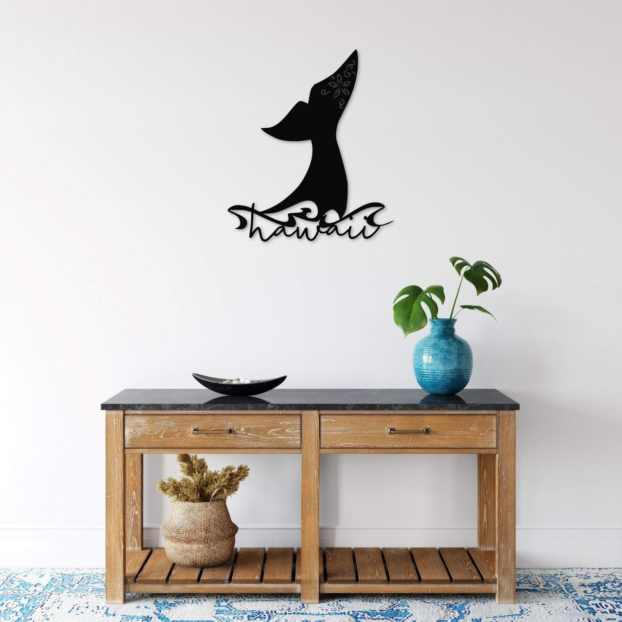 Hawaii Whale Tail Metal Wall Art | Beach Wall Decor | Hawaii Sign | Hawaiian Art | Maui Whale Tail | Hawaii Gifts for Her | Ocean Life Art