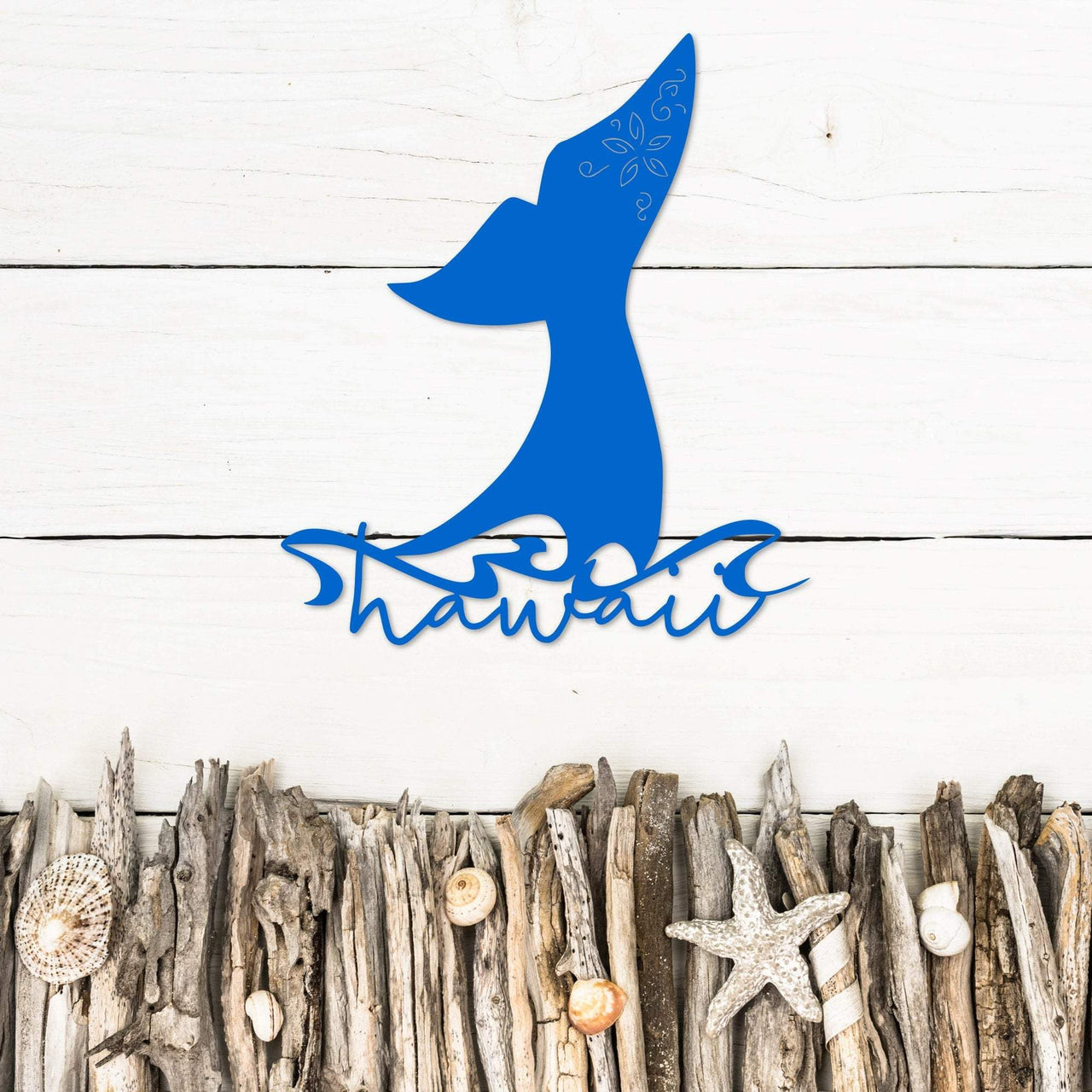 Hawaii Whale Tail Metal Wall Art | Beach Wall Decor | Hawaii Sign | Hawaiian Art | Maui Whale Tail | Hawaii Gifts for Her | Ocean Life Art