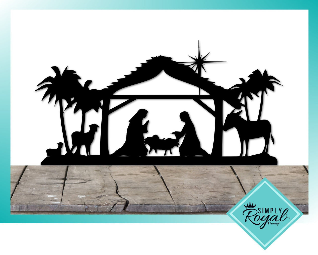 Nativity Scene Metal Wall Art | Christmas Sign | Holiday Decor | Religious Christmas Gift | Outdoor Metal Manger Sign | Mantel Shelf Sitter
