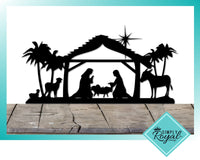 Thumbnail for Nativity Scene Metal Wall Art | Christmas Sign | Holiday Decor | Religious Christmas Gift | Outdoor Metal Manger Sign | Mantel Shelf Sitter