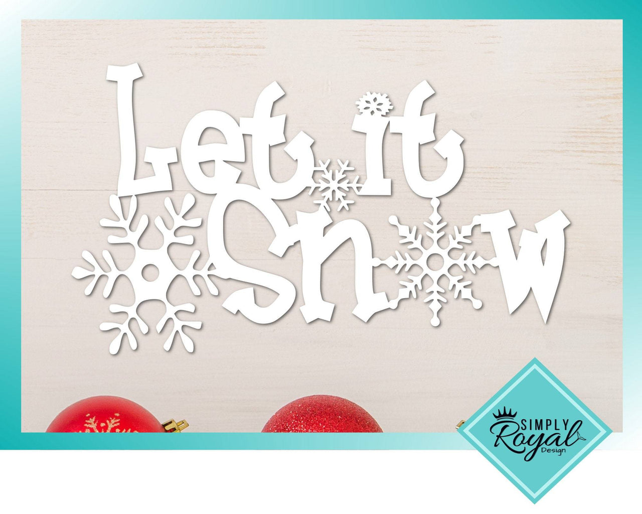 Let It Snow Metal Sign | Outdoor Winter Decor | Snowflake Winter Sign | Holiday Decor | Rustic Metal Christmas Sign |  Snow Metal Wall Decor
