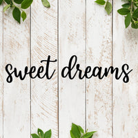 Thumbnail for Sweet Dreams Sign | Above Bed Decor | Over the Bed Wall Decor | Metal Words | Nursery Decor | Bedroom Decor | Kids Room Decor | Wall Words