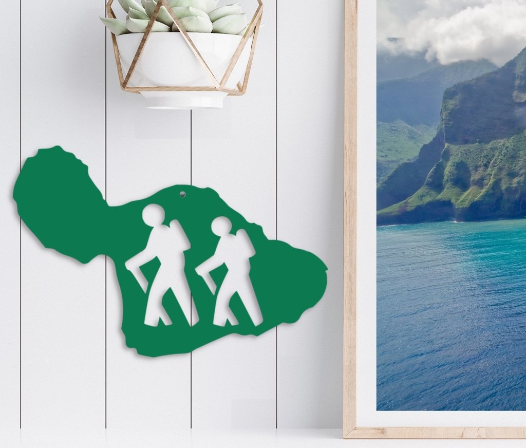 Maui with Hikers Metal Wall Decor - Simply Royal Design