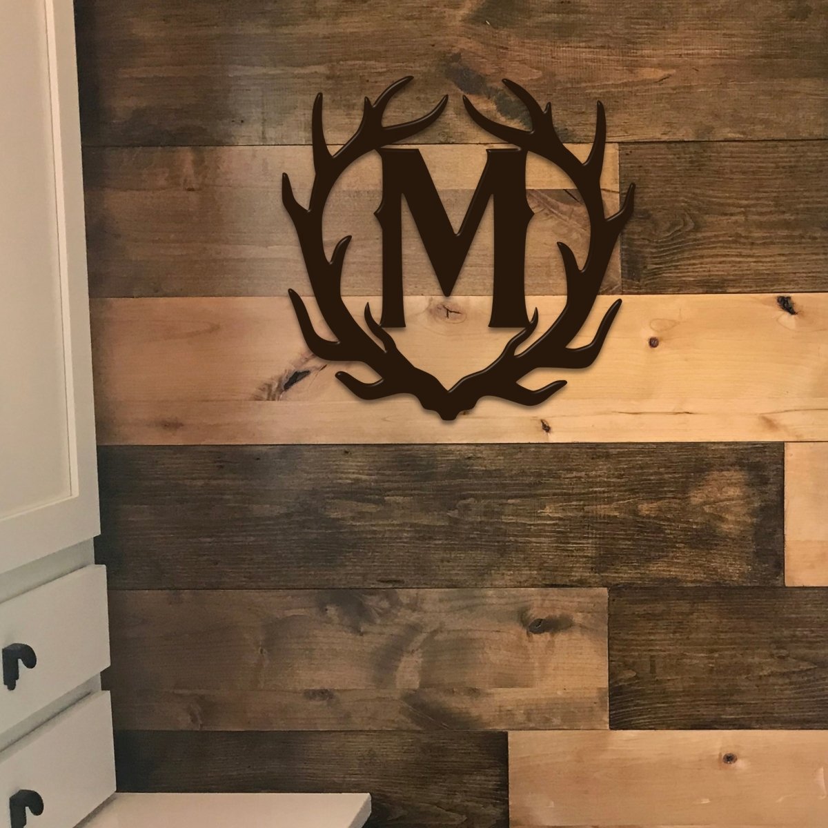Metal Antler Sign with Initial - Simply Royal Design
