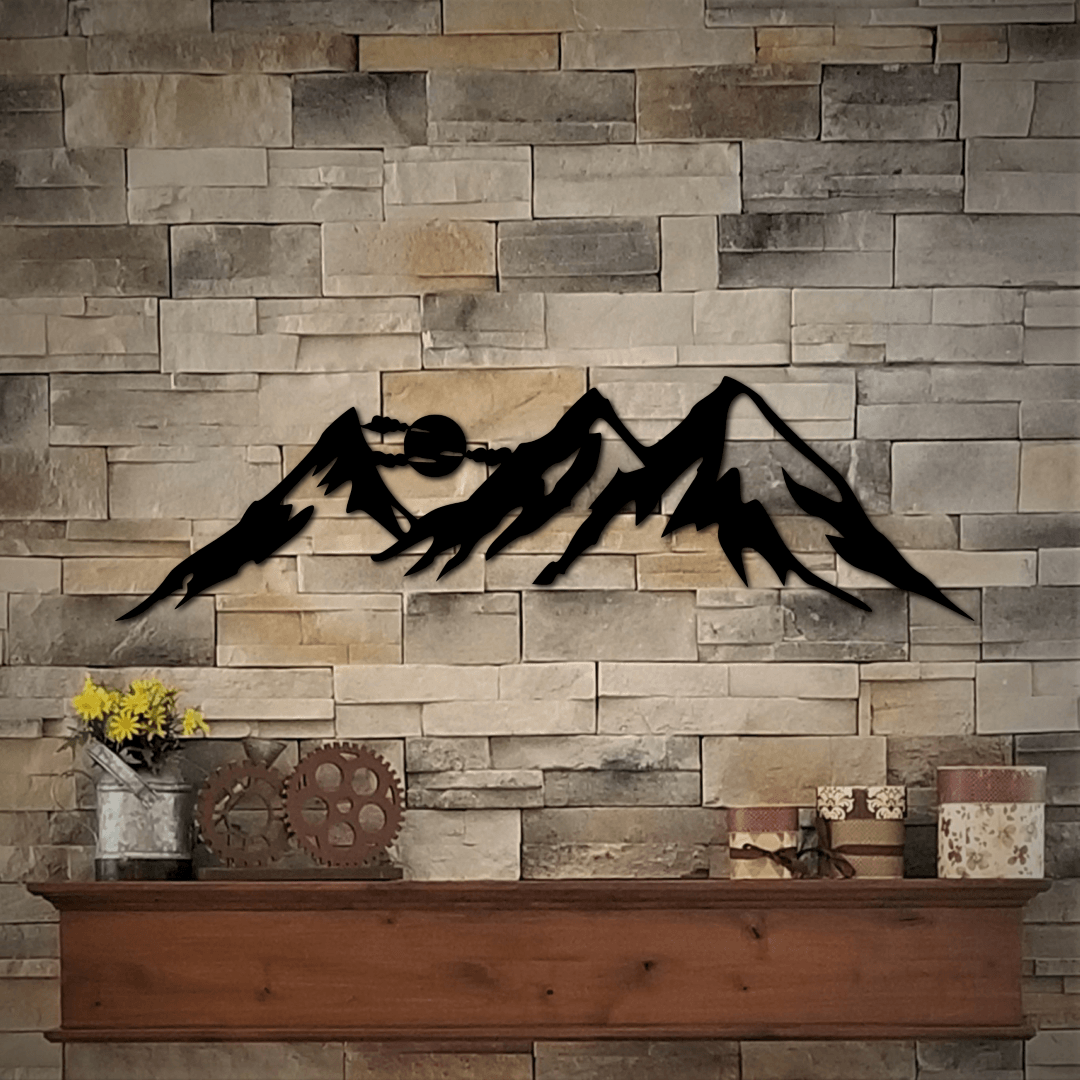 Metal Mountain Range Wall Art