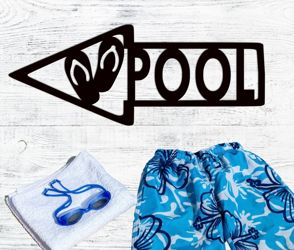 Outdoor Pool Sign - Simply Royal Design