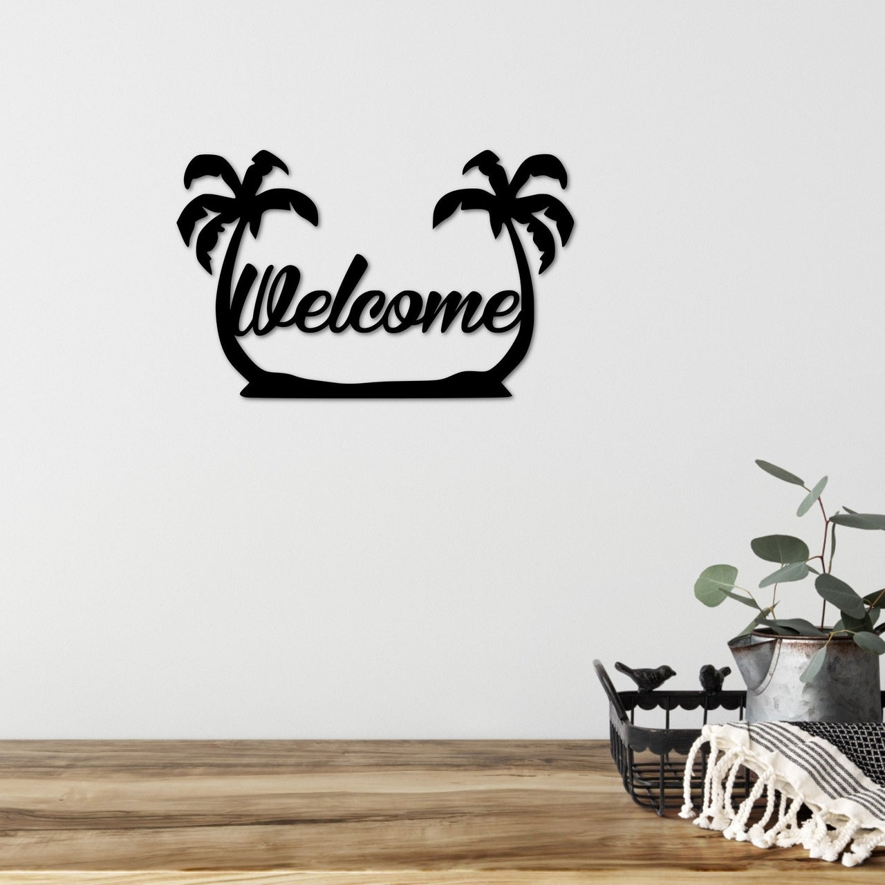 Palm Tree Welcome Sign