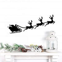 Thumbnail for Santa and Reindeer Metal Wall Decoration