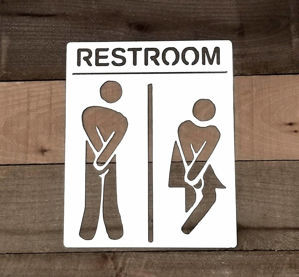 Urgent Restroom Sign | Bathroom Decor - Simply Royal Design